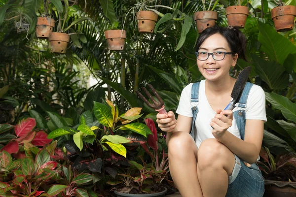 Gartengeräte für Frauen — Stockfoto