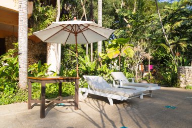 Yatak dinlenme şemsiye