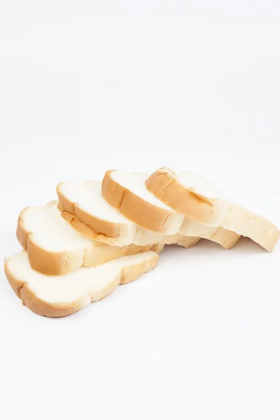 Sliced bread on a white background. — Stock Photo, Image