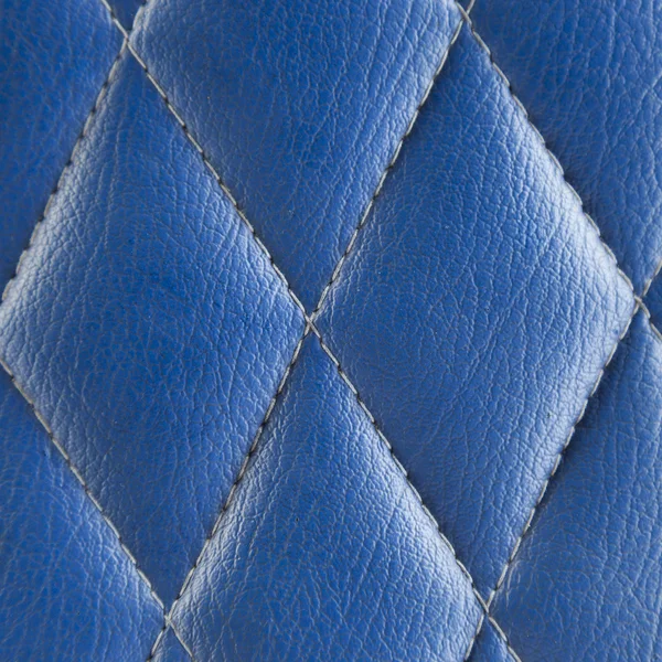 Blue leather seat background. — Stock Photo, Image