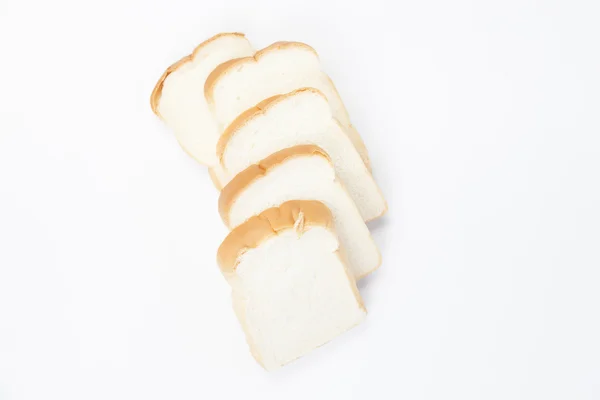 Sliced bread on a white background. — Stock Photo, Image