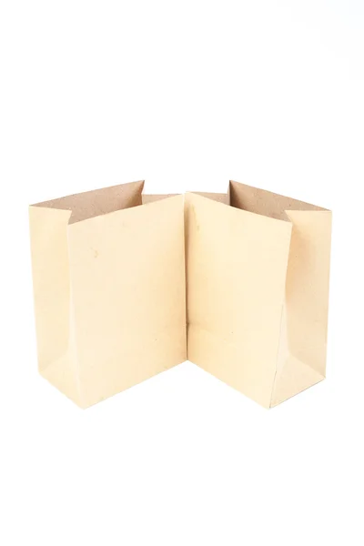 Två brun papperspåse — Stockfoto