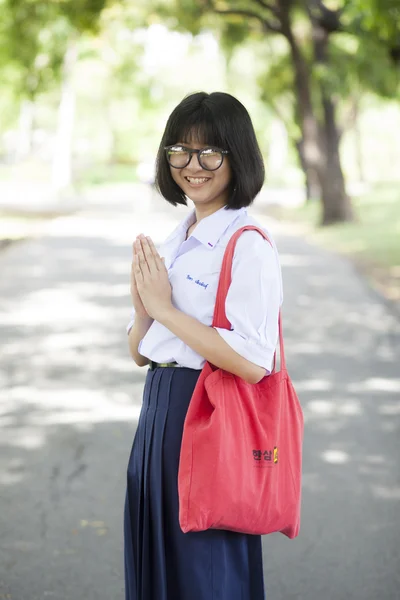 Mädchen grüßen Hände — Stockfoto