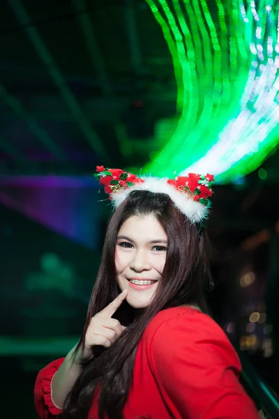 Santa kvinna klä. — Stockfoto