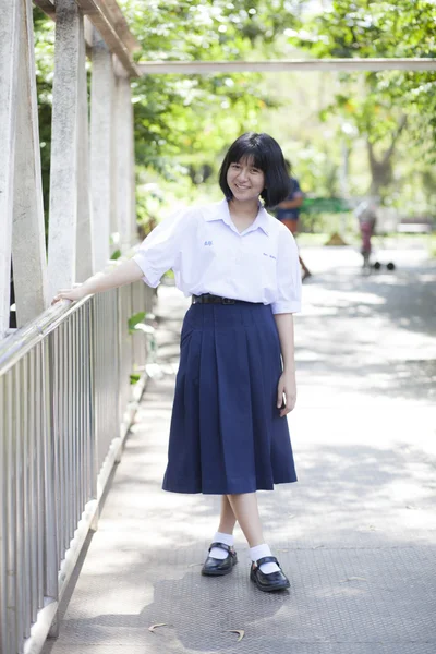 Asian schoolgirl smiling. — Stock Photo, Image