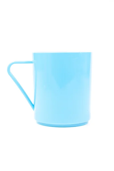 Blue plastic glass — Stock Photo, Image