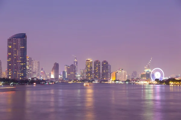 Bangkok stad bij nacht — Stockfoto