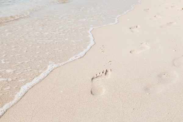 해변 발자국 — 스톡 사진