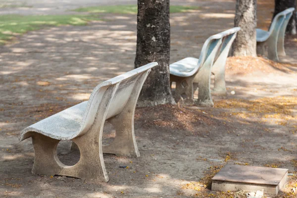 Bänk under trädet — Stockfoto