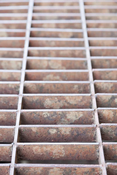 Steel grating is placed — Stock Photo, Image