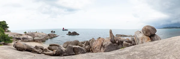 Panorama plaży dziadkowi Rock — Zdjęcie stockowe