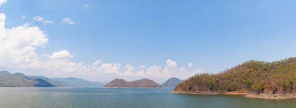 Panorama dam stroomgebied — Stockfoto