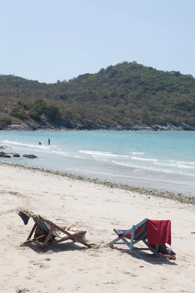 Panchina sulla spiaggia — Foto Stock