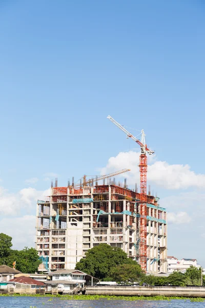 Construction cranes building — Stock Photo, Image
