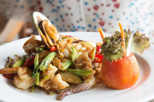 Ресторан Noodle Seafood Таиланд — стоковое фото