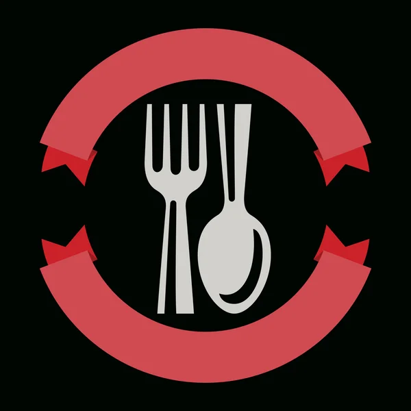 Vektör yemek servisi logosu — Stok Vektör