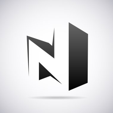Vektör logo için mektup N. tasarım şablonu