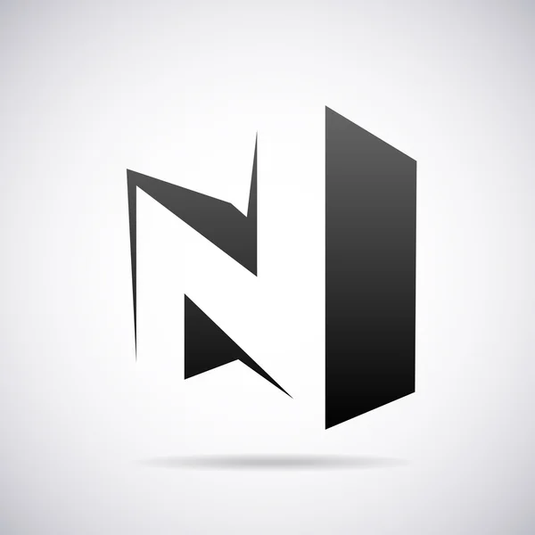 Vector logo voor brief N. ontwerpsjabloon — Stockvector