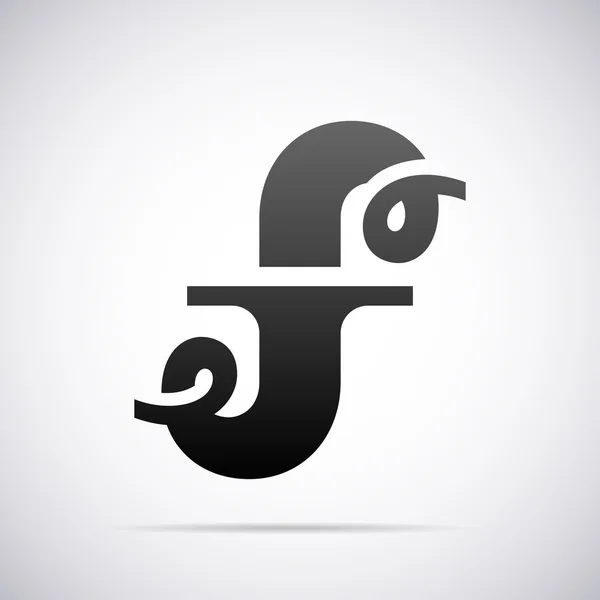 Vector logo for letter F. Design template Royalty Free Stock Vectors