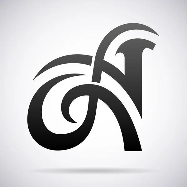 Lettera A icona. Modello di progettazione — Vettoriale Stock