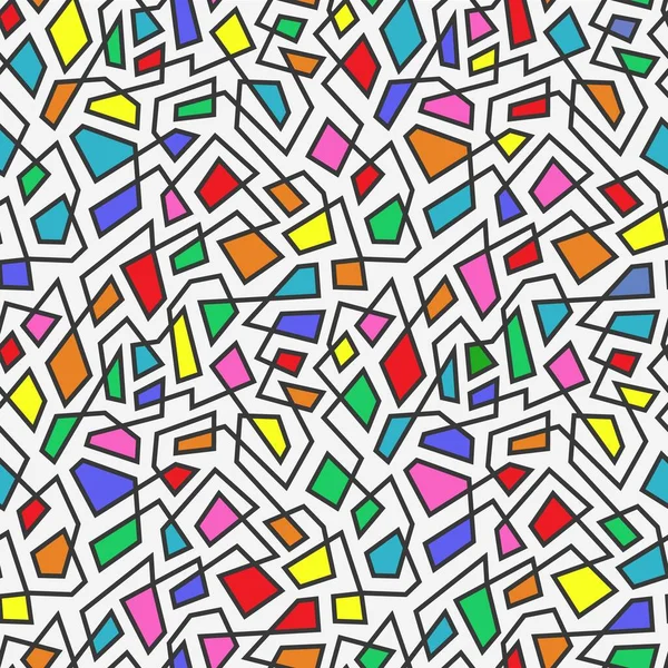 Colourful shapes abstract seamless pattern Stock Illustration