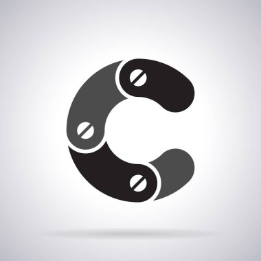 C harfi için logo.
