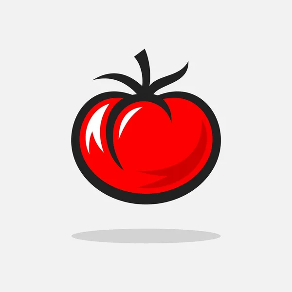 Red tomato logo modern design Royalty Free Stock Vectors