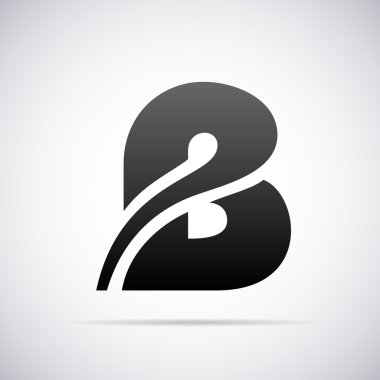 Vector logo for letter B. Design template clipart