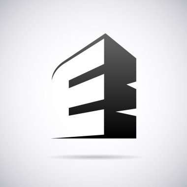 Vector logo for letter E. Design template