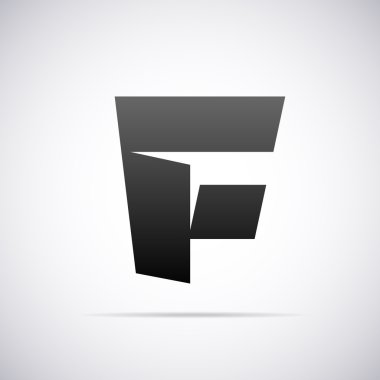 Vektör logo için mektup F. tasarım şablonu