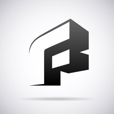 Vektör logo için mektup F. tasarım şablonu