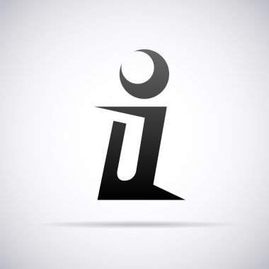 Vektör logo için mektup ı. tasarım şablonu
