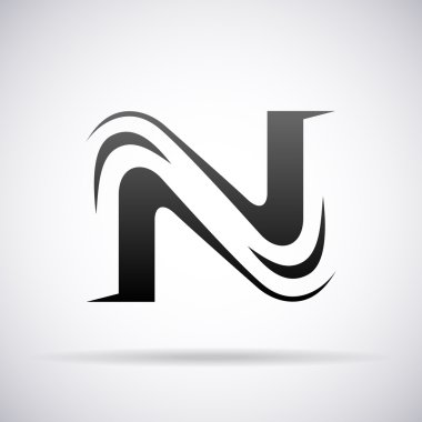 Vektör logo için mektup N. tasarım şablonu