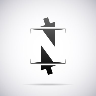 Vektör logo için mektup N. tasarım şablonu