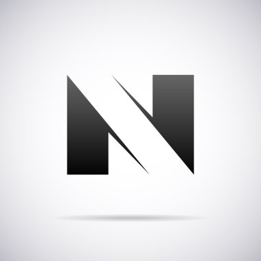 Vektör logo için mektup N. tasarım şablonu