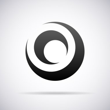 Vector logo for letter O. Design template clipart
