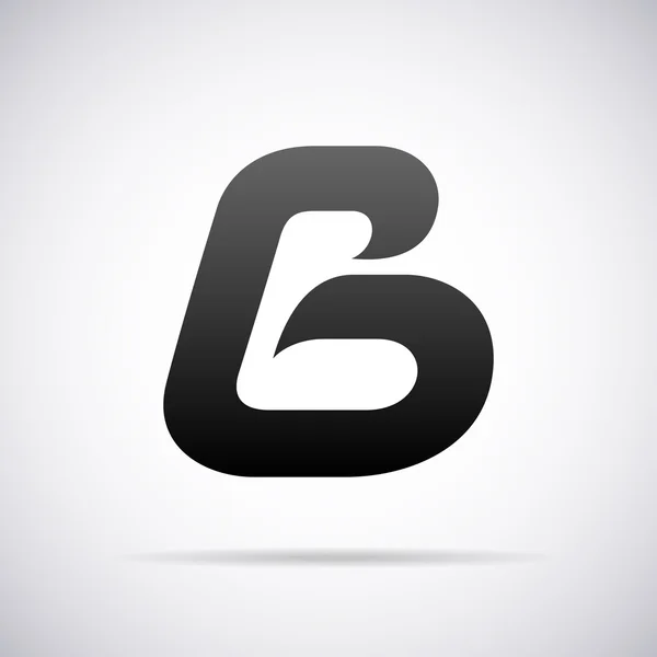 Vector logo for letter B. Design template — Stock Vector