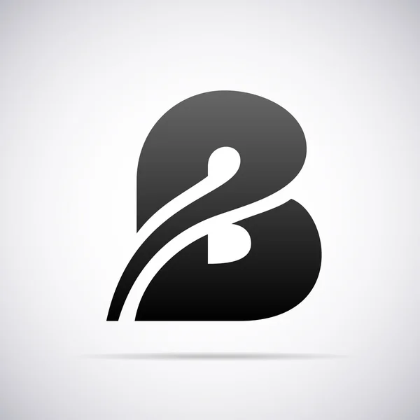 手紙 b. デザイン テンプレート ベクトルのロゴ — ストックベクタ