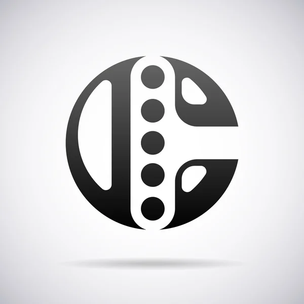 Vector logo for letter C. Design template — Stock Vector
