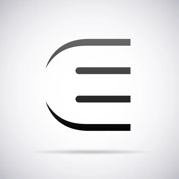 Vector logo for letter E. Design template — Stock Vector