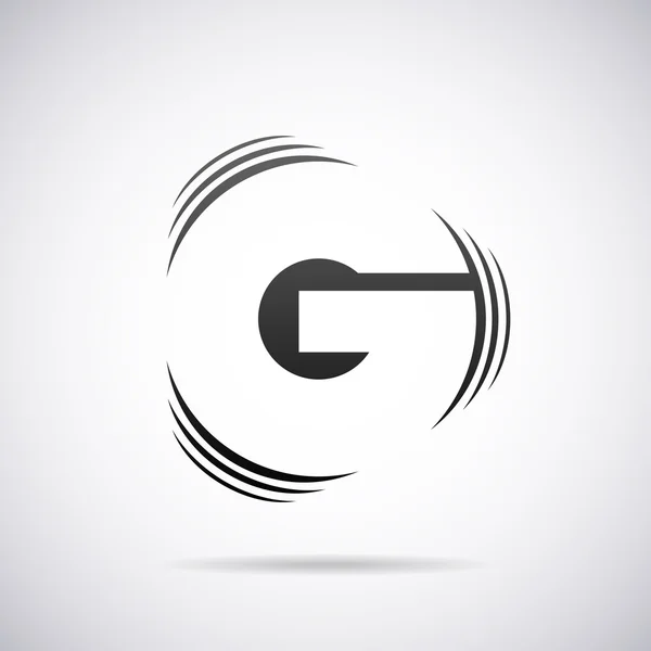 Logo vectorial para letra G. Plantilla de diseño — Vector de stock