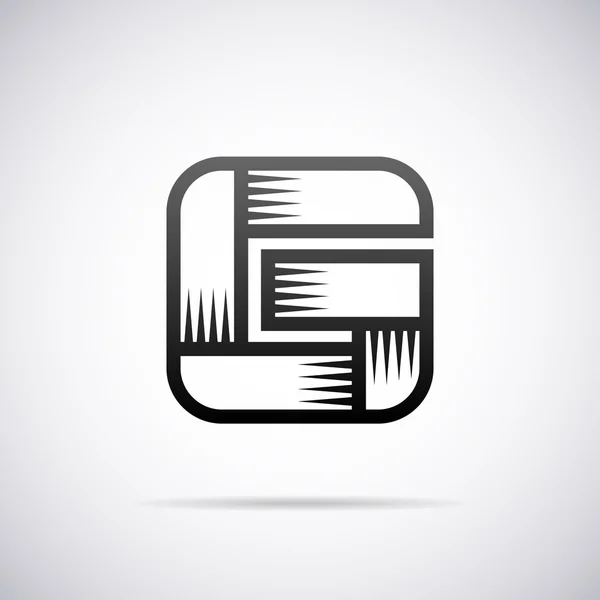 Vektor logo levél G. tervezősablon — Stock Vector