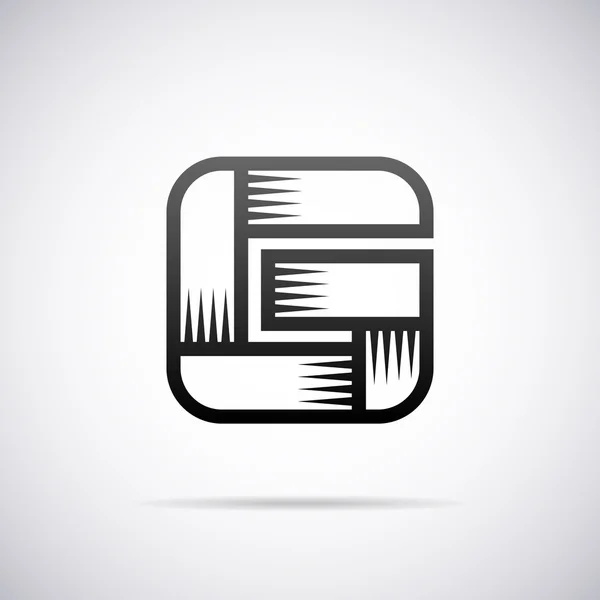 Logo vettoriale per lettera G. Modello di design — Vettoriale Stock