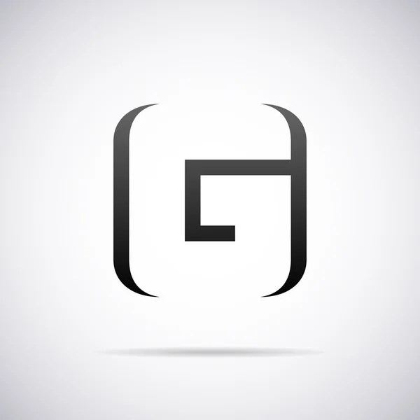 Logo vectorial para letra G. Plantilla de diseño — Vector de stock