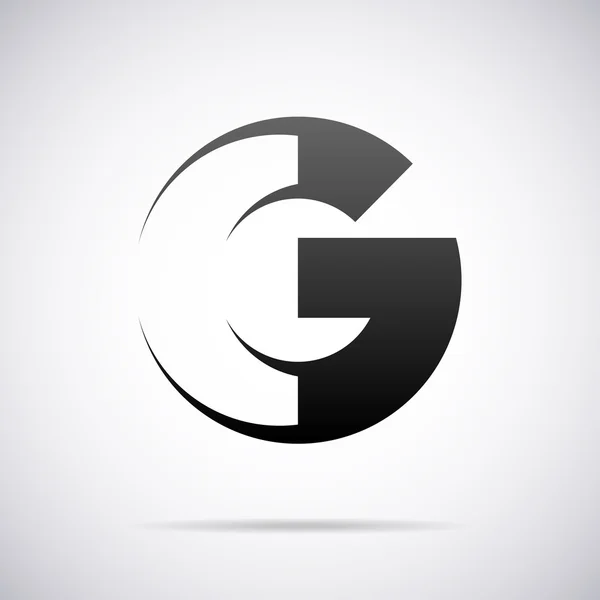 Logo vectorial para letra G. Plantilla de diseño — Vector de stock