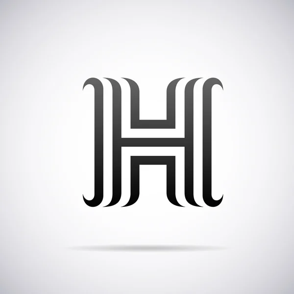 Vektör logo için mektup H. tasarım şablonu — Stok Vektör