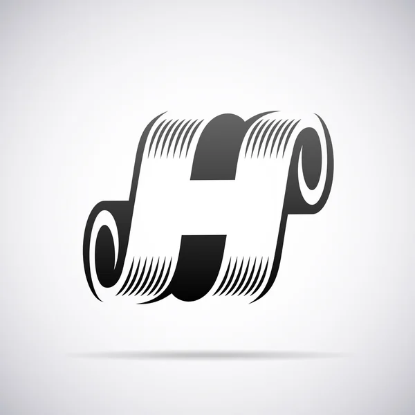 Vector logo for letter H. Design template — Stock Vector