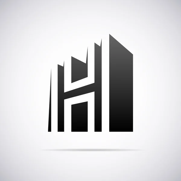Векторный логотип для письма H. Шаблон дизайна — стоковый вектор