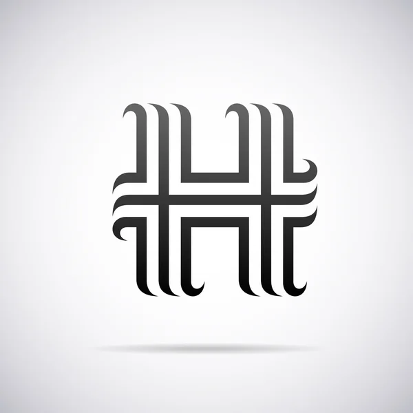 Logo vectorial para letra H. Plantilla de diseño — Archivo Imágenes Vectoriales