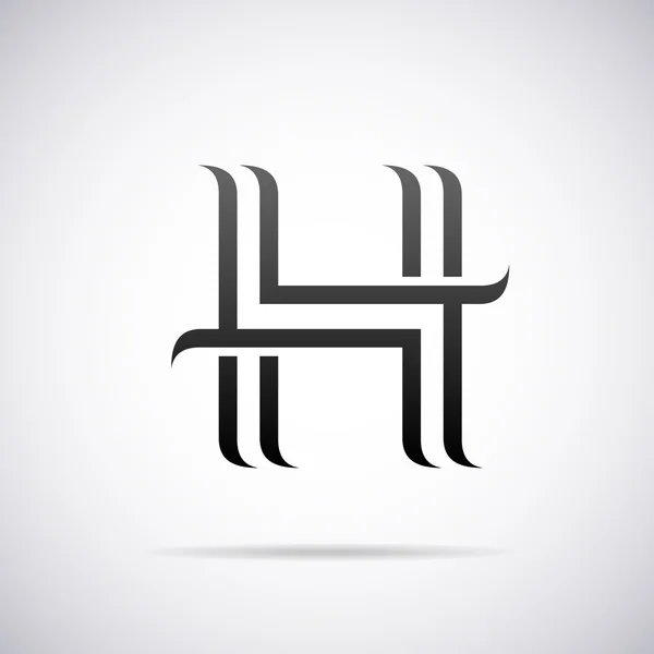 Wektor logo dla list szablon projektu H. — Wektor stockowy